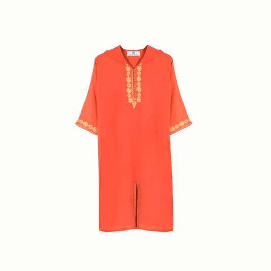 Caftan Nawal - Jellaba Orange pour fille