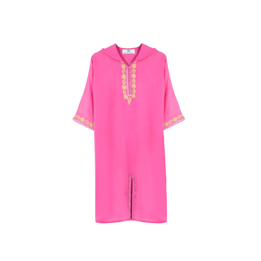 Caftan Nawal - Jellaba Rose pour fille