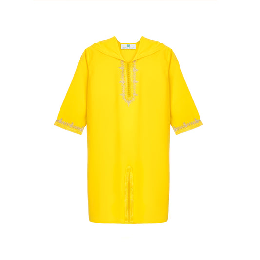 Caftan Nawal - Jellaba Jaune pour fille