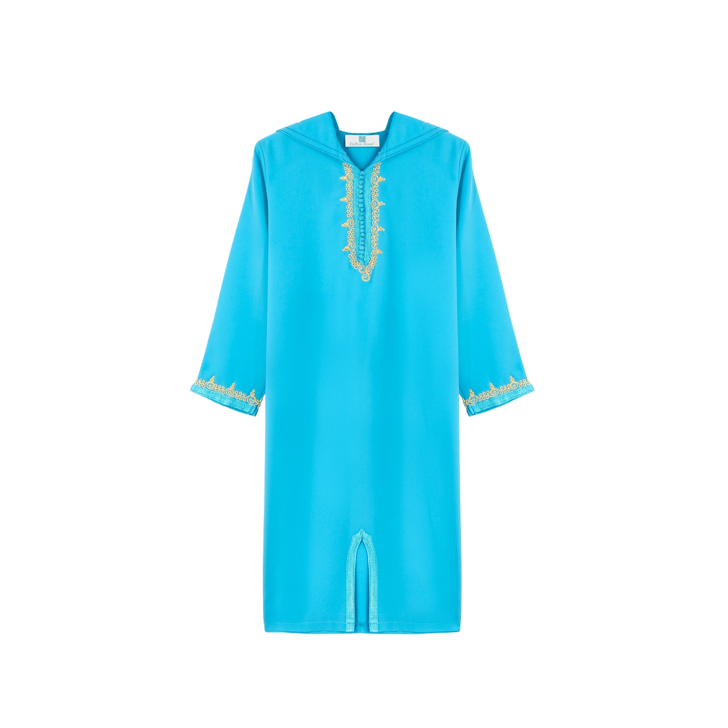 Caftan Nawal - Jellaba Bleu Sky pour fille