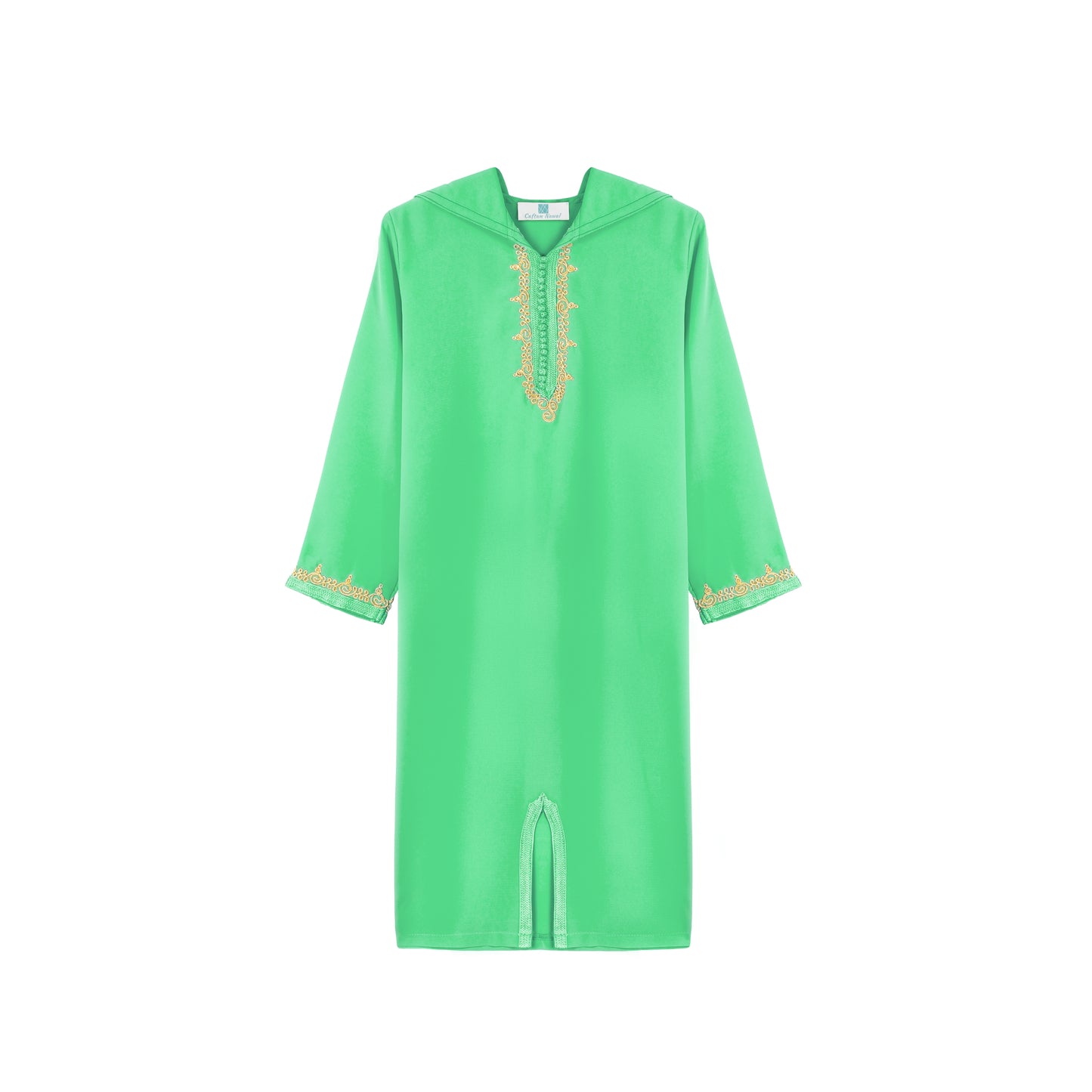 Caftan Nawal - Jellaba Vert Paris pour fille