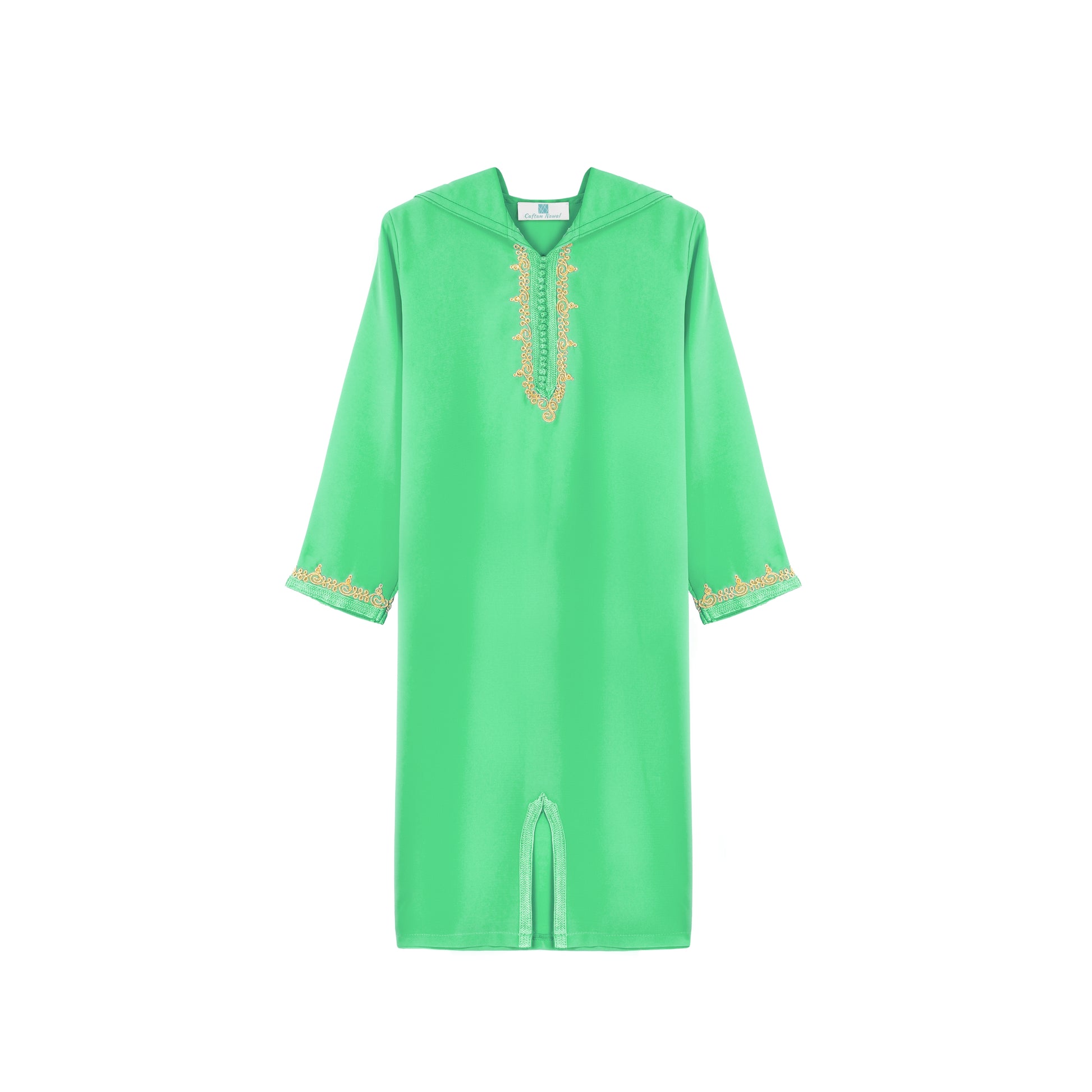 Caftan Nawal - Jellaba Vert Paris pour fille