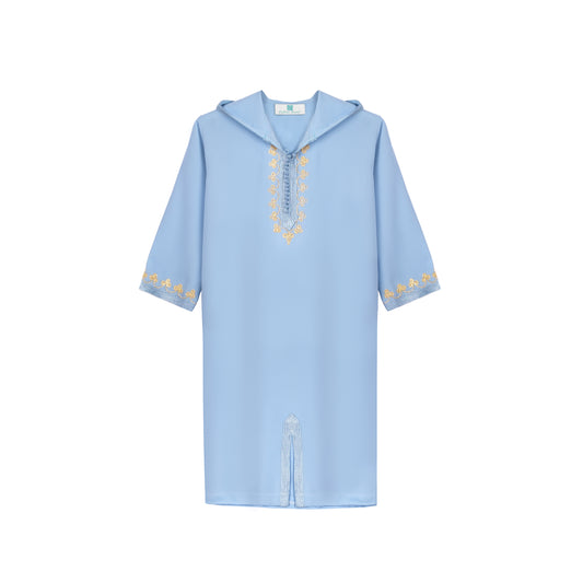 Caftan Nawal - JJellaba Bleu Cloudy pour fille