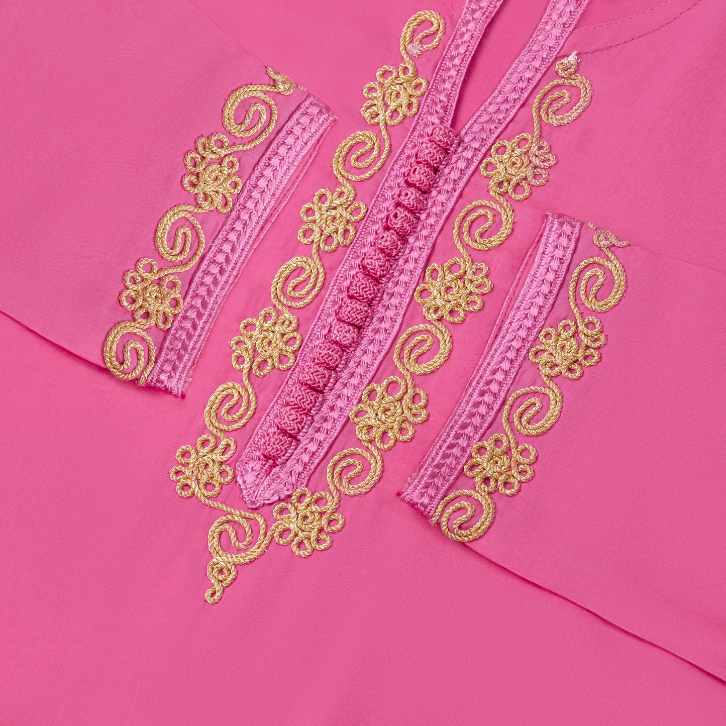 Caftan Nawal - Jellaba Rose pour fille