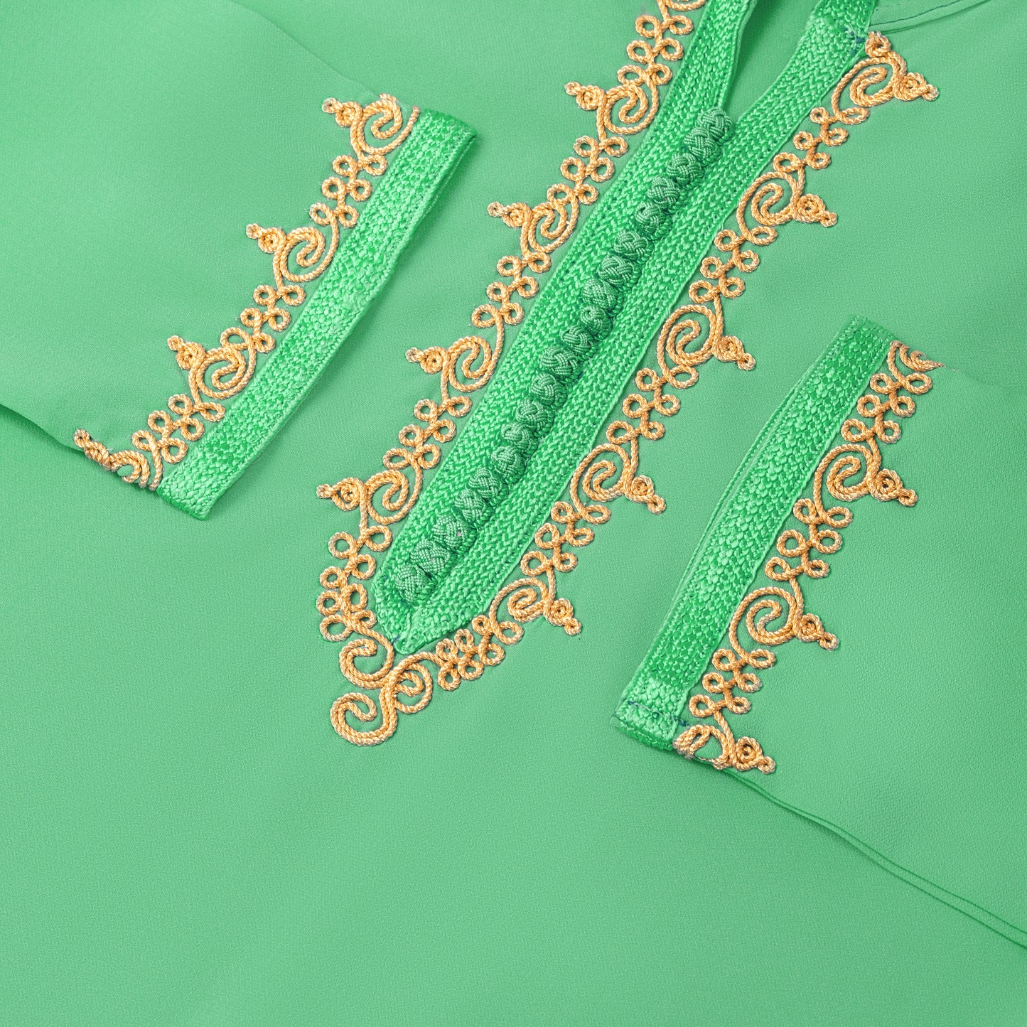 Caftan Nawal - Jellaba Vert Paris pour fille