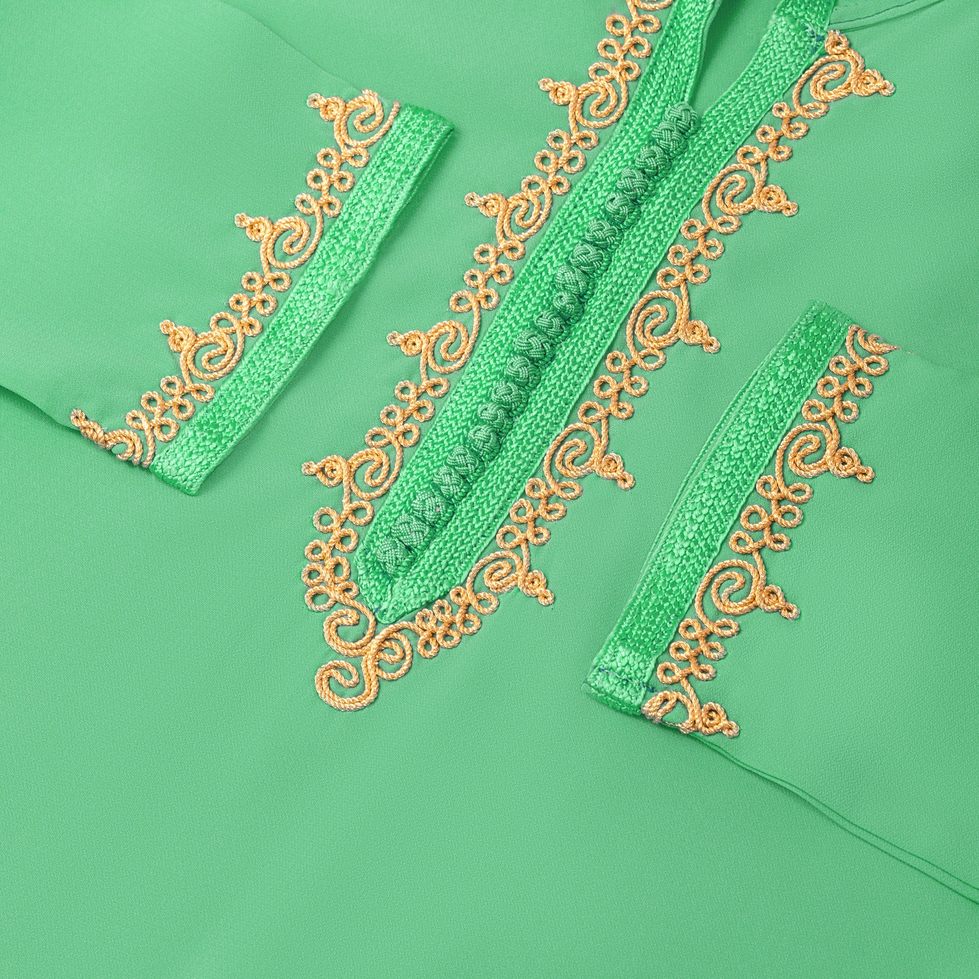 Caftan Nawal - Jellaba Vert Paris pour fille