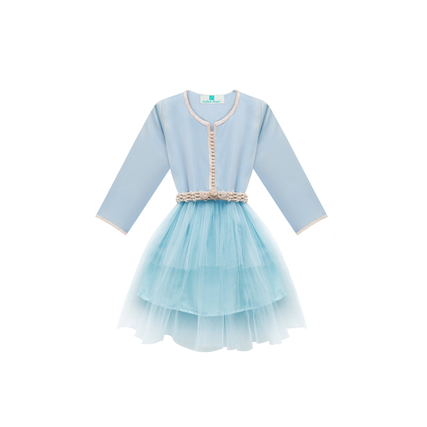 Caftan - Bleu aqua pour fille