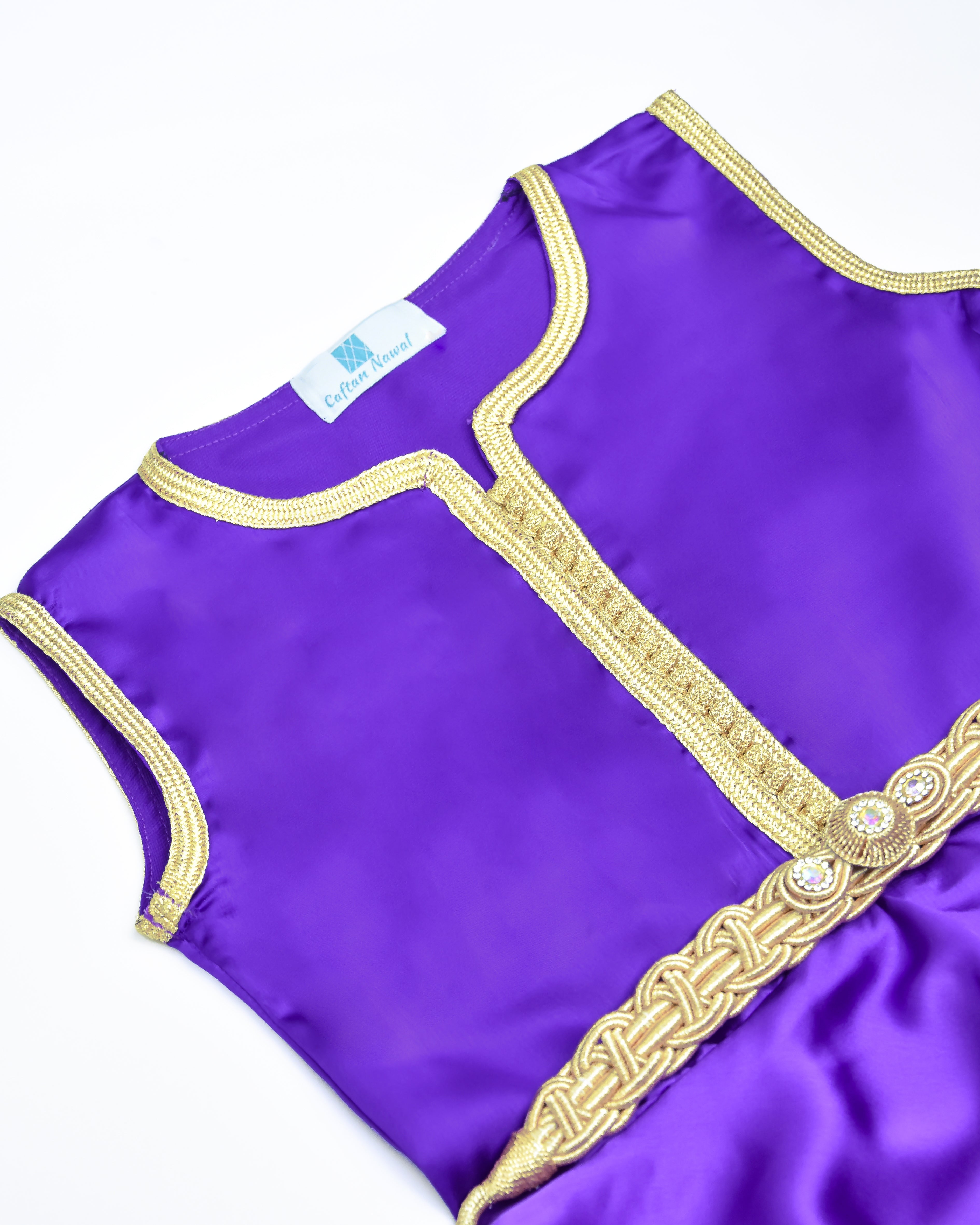 Caftan Violet electrique pour fille Caftan Nawal